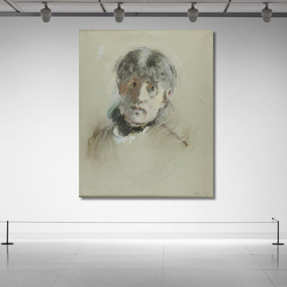 Autoritratto Berthe Morisot bmr32 quadro stampato su tela
