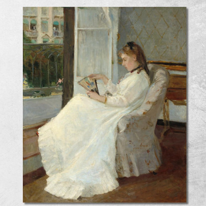 La Sorella Dell'Artista Alla Finestra Berthe Morisot bmr36 quadro stampato su tela