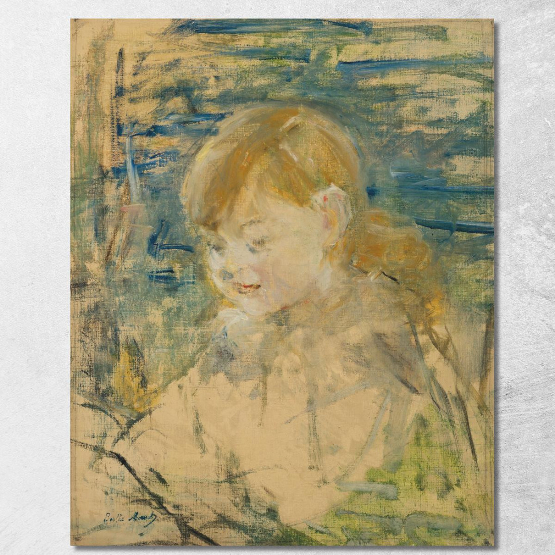 La Ragazza Bionda Berthe Morisot bmr41 quadro stampato su tela