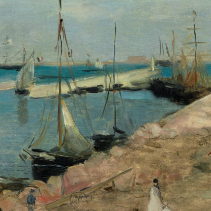 Il Porto Di Cherbourg Berthe Morisot bmr44 quadro stampato su tela