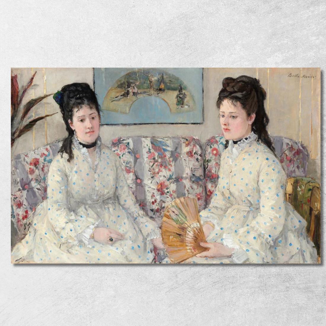 Le Sorelle Berthe Morisot bmr48 quadro stampato su tela Le Sorelle Berthe Morisot bmr48 quadro stampato su tela