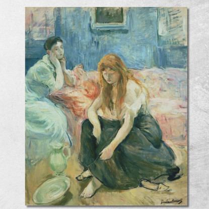 Due Ragazze Berthe Morisot bmr49 quadro stampato su tela