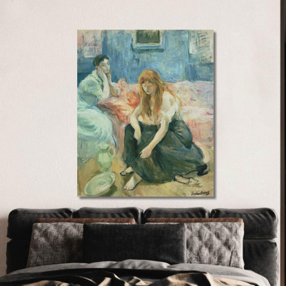 Due Ragazze Berthe Morisot bmr49 quadro stampato su tela