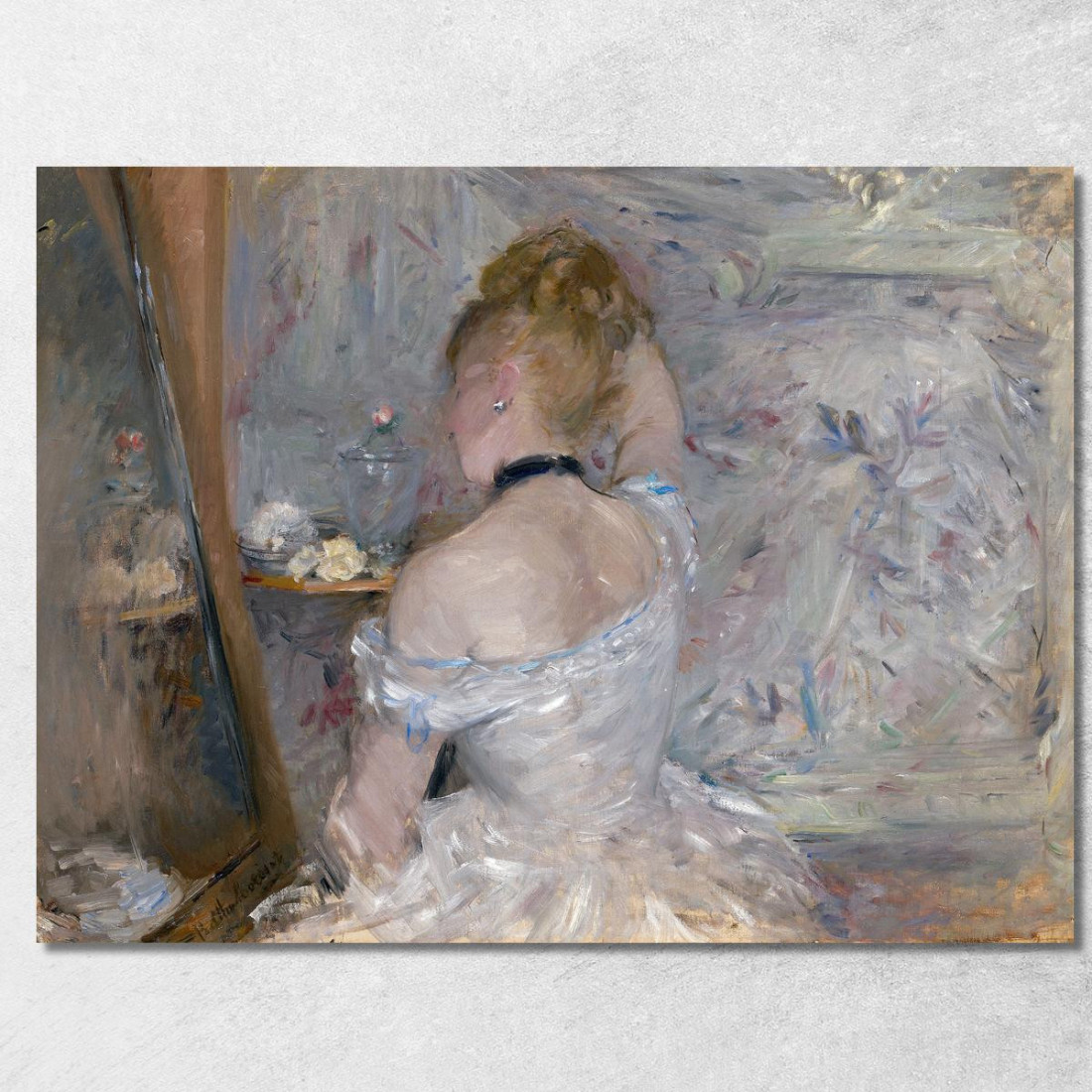 Donna Alla Toilette Berthe Morisot bmr51 quadro stampato su tela Donna Alla Toilette Berthe Morisot bmr51 quadro stampato su tela