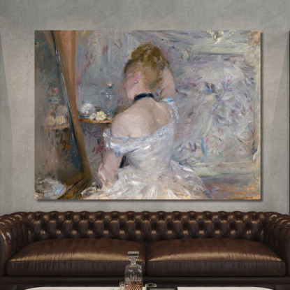 Donna Alla Toilette Berthe Morisot bmr51 quadro stampato su tela