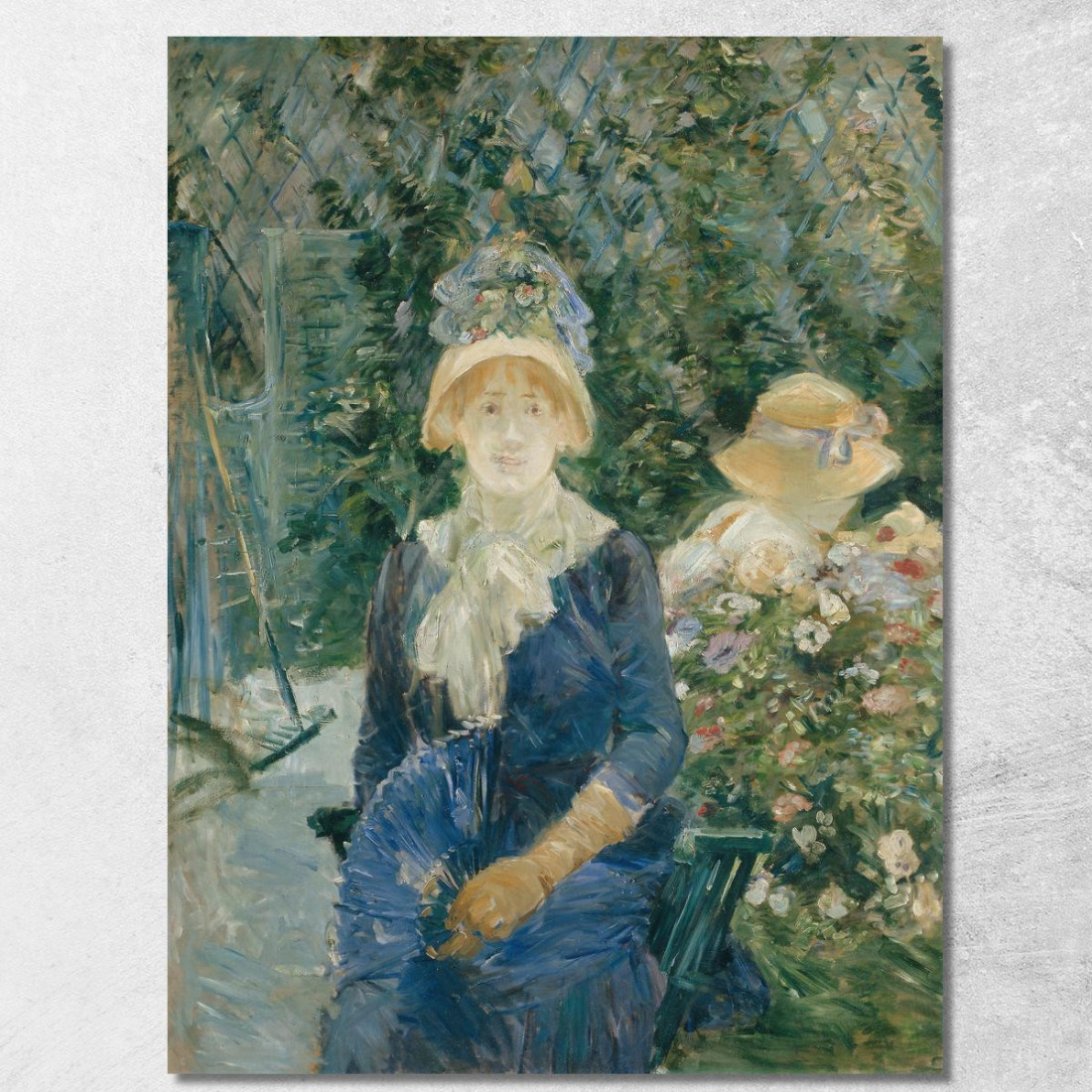 Donna In Un Giardino Berthe Morisot bmr52 quadro stampato su tela Donna In Un Giardino Berthe Morisot bmr52 quadro stampato su tela
