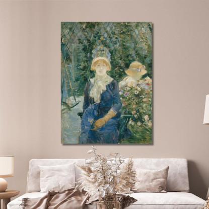 Donna In Un Giardino Berthe Morisot bmr52 quadro stampato su tela