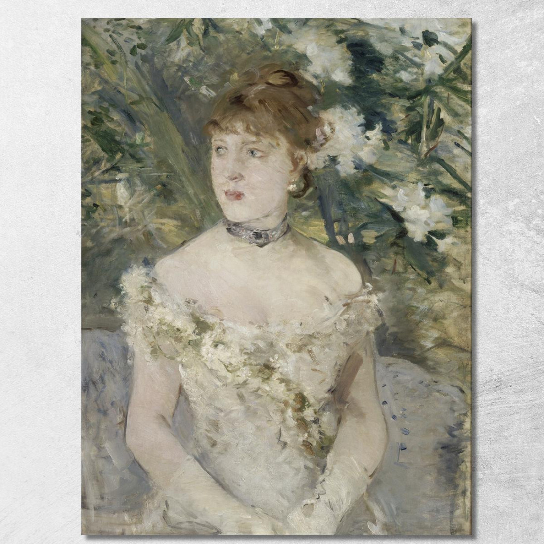 Giovane Ragazza In Abito Da Ballo Berthe Morisot bmr54 quadro stampato su tela Giovane Ragazza In Abito Da Ballo Berthe Morisot bmr54 quadro stampato su tela