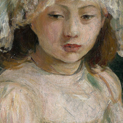 Giovane Ragazza Con Cappello Berthe Morisot bmr56 quadro stampato su tela