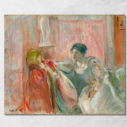 Giovane Donna E Bambino Berthe Morisot bmr57 quadro stampato su tela