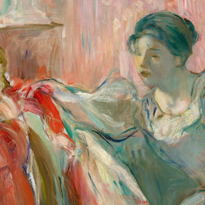 Giovane Donna E Bambino Berthe Morisot bmr57 quadro stampato su tela