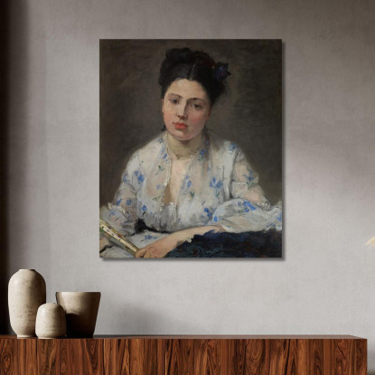 Giovane Donna Berthe Morisot bmr60 quadro stampato su tela