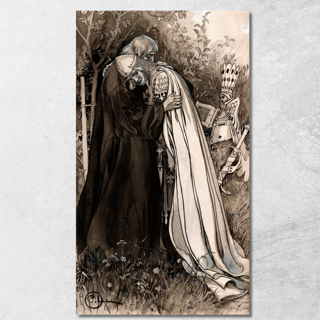 Illustrazione Per Singoalla – Il Vento È Il Mio Amante Di Viktor Rydberg 3 Carl Larsson clr19 quadro stampato su tela Illustrazione Per Singoalla – Il Vento È Il Mio Amante Di Viktor Rydberg 3 Carl Larsson clr19 quadro stampato su tela