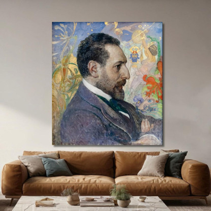 Ritratto Di Oscar Levertin Carl Larsson clr45 quadro stampato su tela