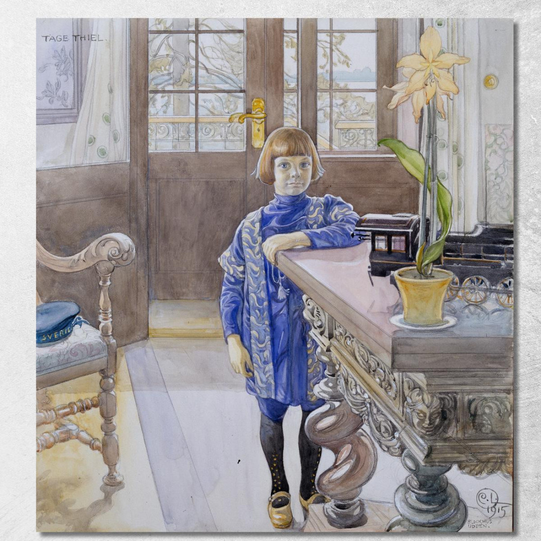 Ritratto Di Tage Thiel Carl Larsson clr46 quadro stampato su tela Ritratto Di Tage Thiel Carl Larsson clr46 quadro stampato su tela