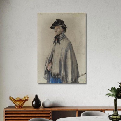 Ritratto Della Madre Dell'Artista Carl Larsson clr48 quadro stampato su tela