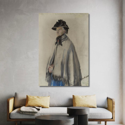 Ritratto Della Madre Dell'Artista Carl Larsson clr48 quadro stampato su tela