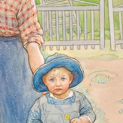 Saluta Il Gentiluomo! Carl Larsson clr50 quadro stampato su tela