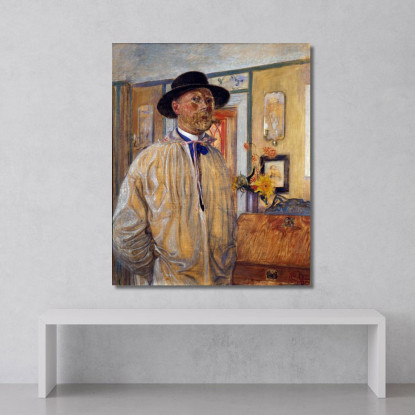 Autoritratto Carl Larsson clr51 quadro stampato su tela