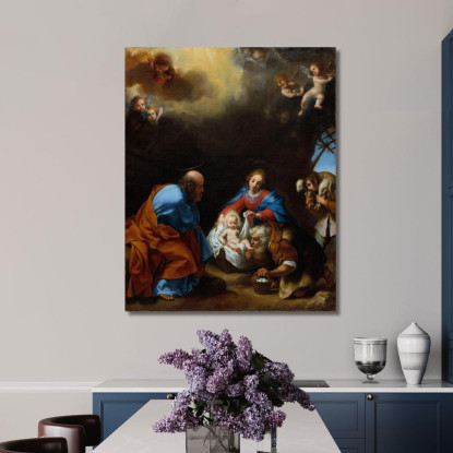 Adorazione Dei Pastori Carlo Dolci cdl1 quadro stampato su tela