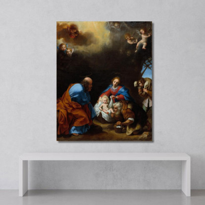 Adorazione Dei Pastori Carlo Dolci cdl1 quadro stampato su tela