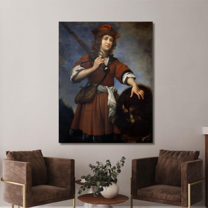 Davide Con La Testa Di Golia Carlo Dolci cdl3 quadro stampato su tela