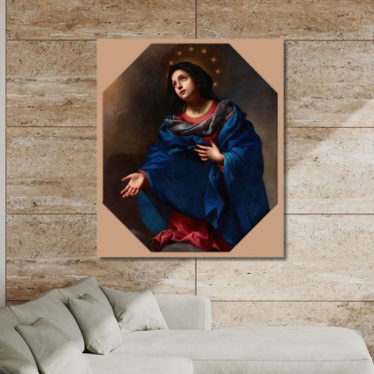 Madonna In Gloria Carlo Dolci cdl4 quadro stampato su tela
