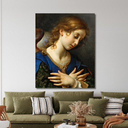 L'Angelo Dell'Annunciazione Carlo Dolci cdl8 quadro stampato su tela