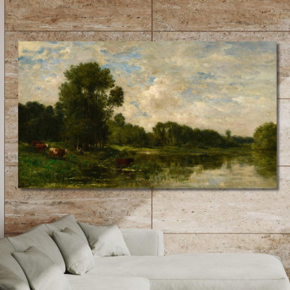 Sponde Dell'Oise 2 Charles François Daubigny cfd11 quadro stampato su tela