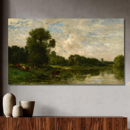 Sponde Dell'Oise 2 Charles François Daubigny cfd11 quadro stampato su tela