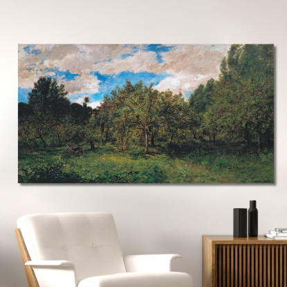Frutteto Francese Al Tempo Del Raccolto Il Frutteto Charles François Daubigny cfd26 quadro stampato su tela