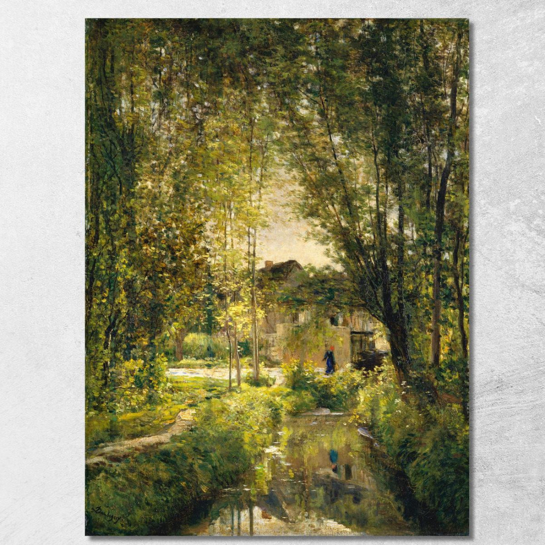 Paesaggio Con Un Ruscello Illuminato Dal Sole Charles François Daubigny cfd38 quadro stampato su tela Paesaggio Con Un Ruscello Illuminato Dal Sole Charles François Daubigny cfd38 quadro stampato su tela