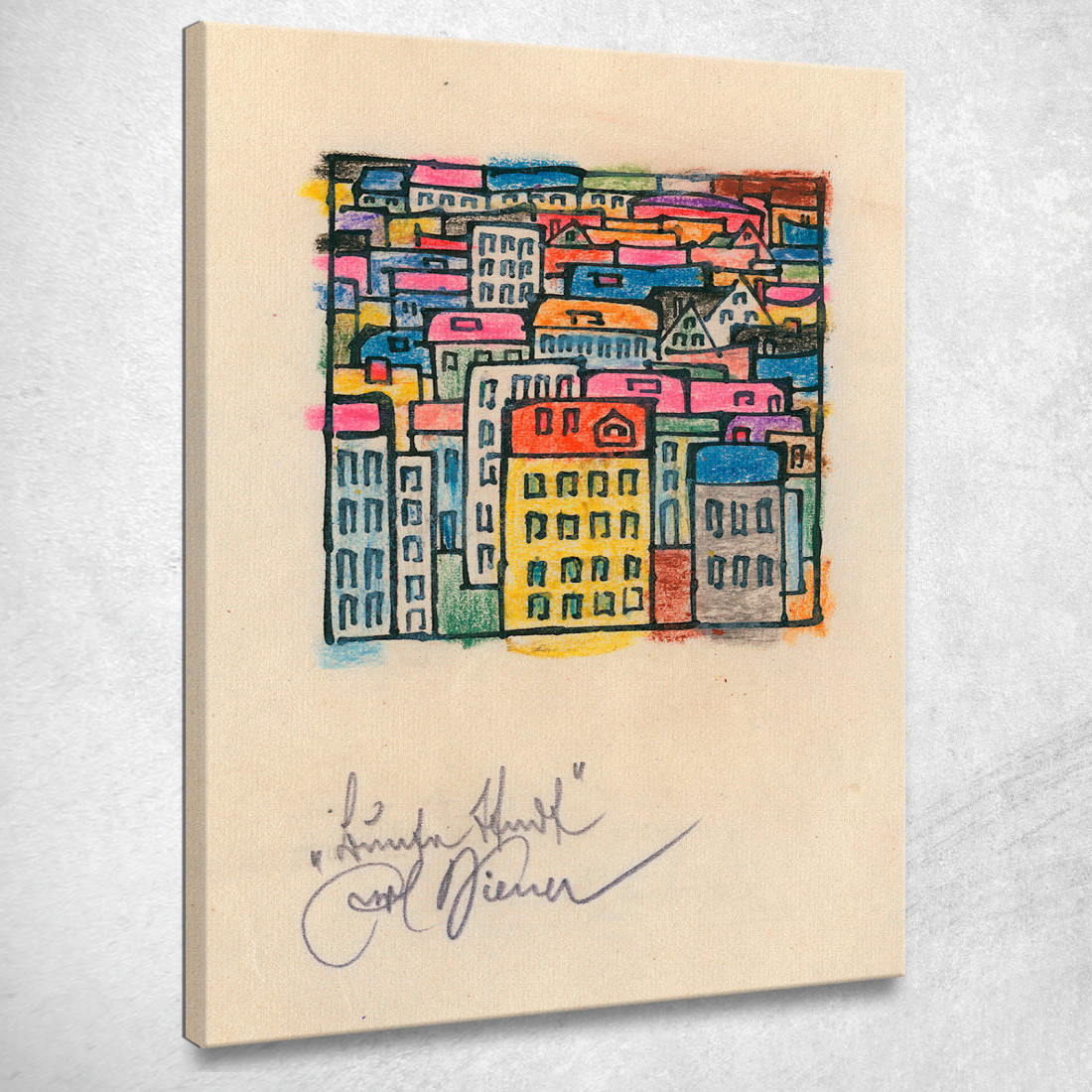 Città Colorata Karl Wiener kwn82 quadro stampato su tela Città Colorata Karl Wiener kwn82 quadro stampato su tela