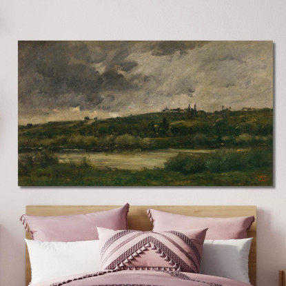 Paesaggio Fluviale Charles François Daubigny cfd68 quadro stampato su tela