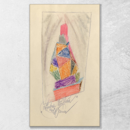 Struttura Colorata Karl Wiener kwn83 quadro stampato su tela