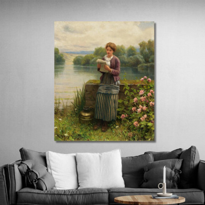 Notizie Interessanti Daniel Ridgway Knight drk13 quadro stampato su tela