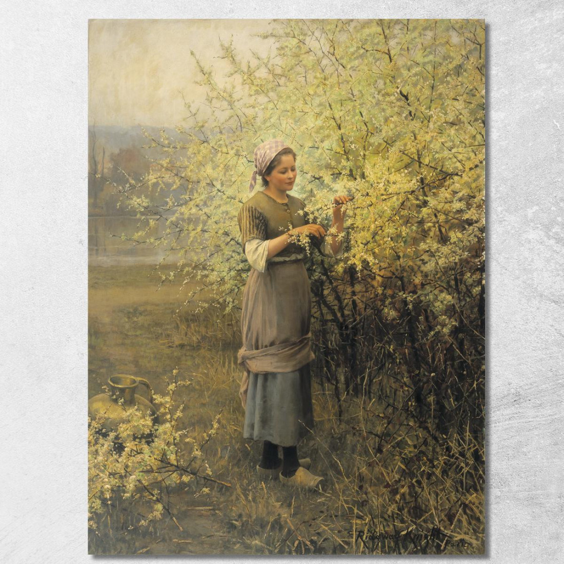 Primavera Daniel Ridgway Knight drk24 quadro stampato su tela Primavera Daniel Ridgway Knight drk24 quadro stampato su tela