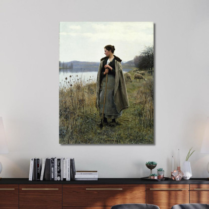 La Pastorella Di Rolleboise Daniel Ridgway Knight drk27 quadro stampato su tela