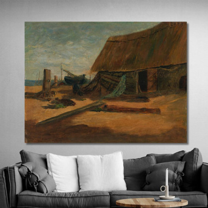 Capanni Da Pesca Edward Mitchell Bannister emb9 quadro stampato su tela