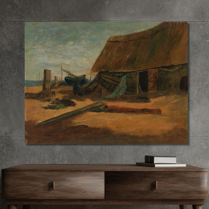 Capanni Da Pesca Edward Mitchell Bannister emb9 quadro stampato su tela