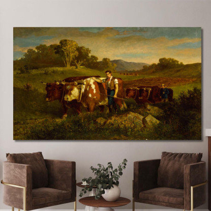 Mandriani Con Mucche Edward Mitchell Bannister emb10 quadro stampato su tela