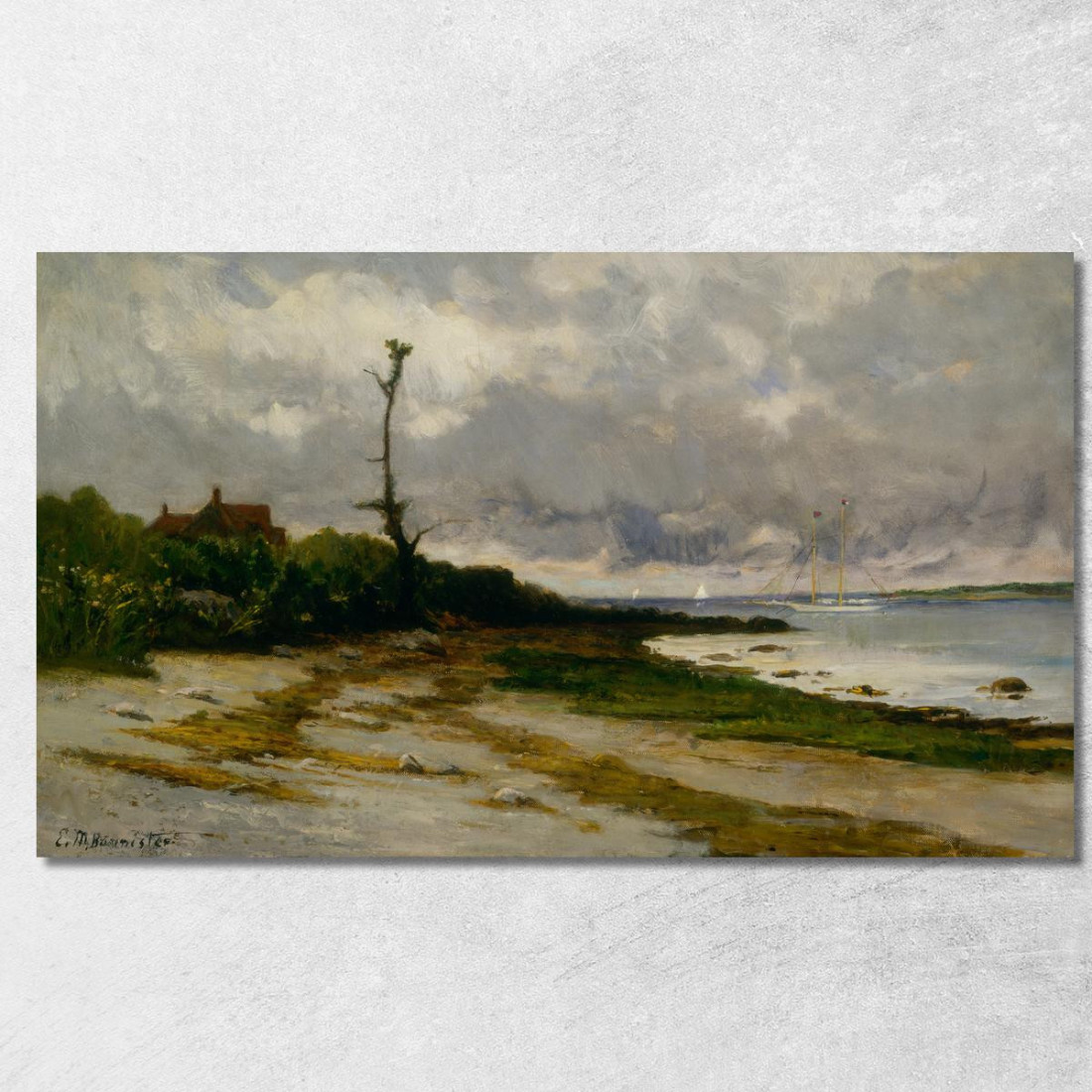 Paesaggio Vicino A Newport R.I. Edward Mitchell Bannister emb15 quadro stampato su tela Paesaggio Vicino A Newport R.I. Edward Mitchell Bannister emb15 quadro stampato su tela