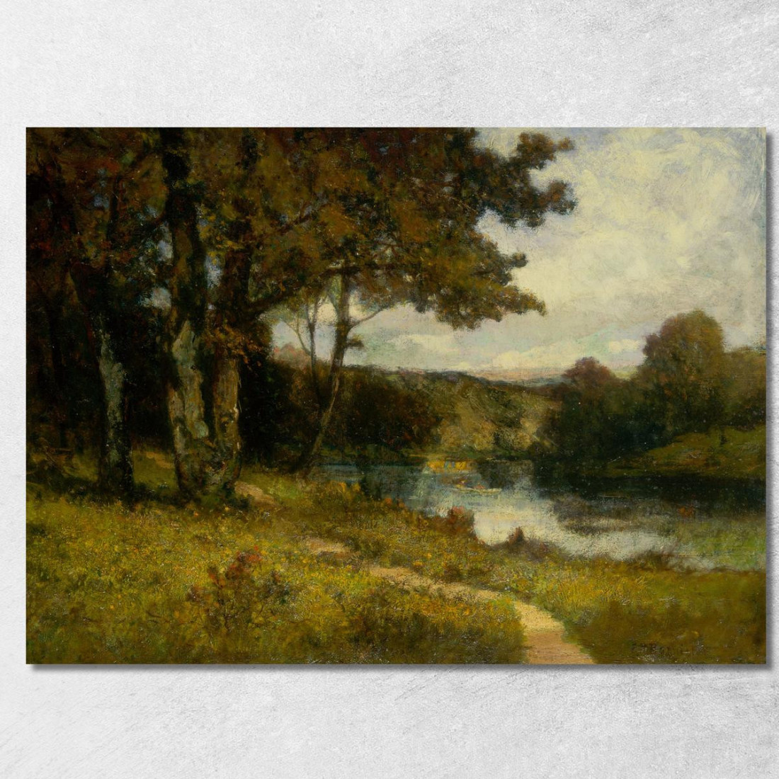 Paesaggio Alberi Vicino Al Fiume Edward Mitchell Bannister emb56 quadro stampato su tela Paesaggio Alberi Vicino Al Fiume Edward Mitchell Bannister emb56 quadro stampato su tela