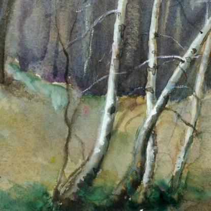 Scena Nel Bosco Con Betulle E Anatre Edward Mitchell Bannister emb66 quadro stampato su tela