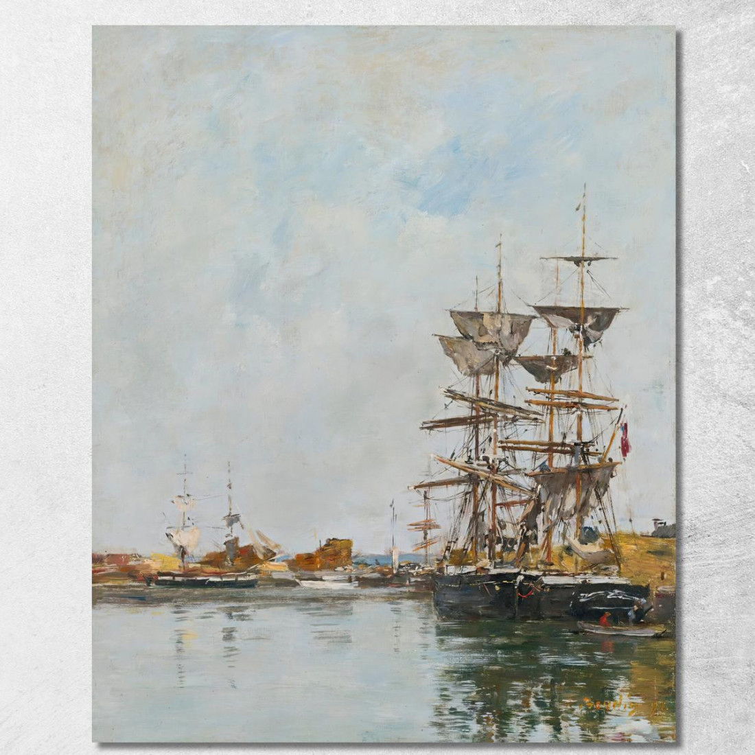 Deauville Il Bacino Eugène Boudin ebd33 quadro stampato su tela Deauville Il Bacino Eugène Boudin ebd33 quadro stampato su tela