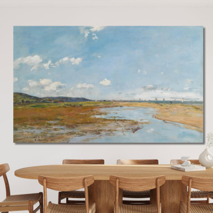 Deauville La Riva Eugène Boudin ebd37 quadro stampato su tela