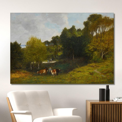 Dintorni Di Honfleur Eugène Boudin ebd44 quadro stampato su tela