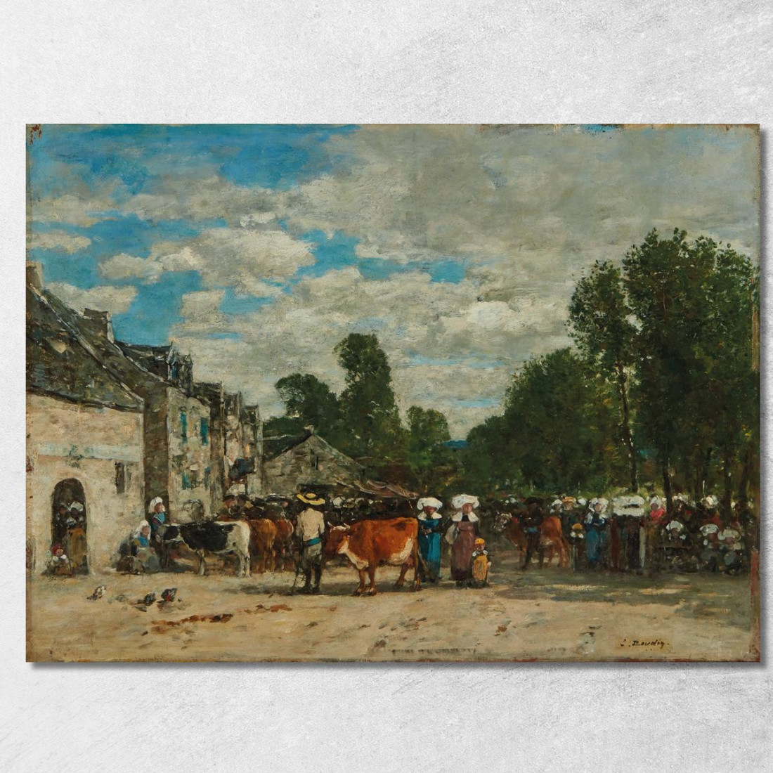 Fiera In Bretagna Eugène Boudin ebd50 quadro stampato su tela Fiera In Bretagna Eugène Boudin ebd50 quadro stampato su tela