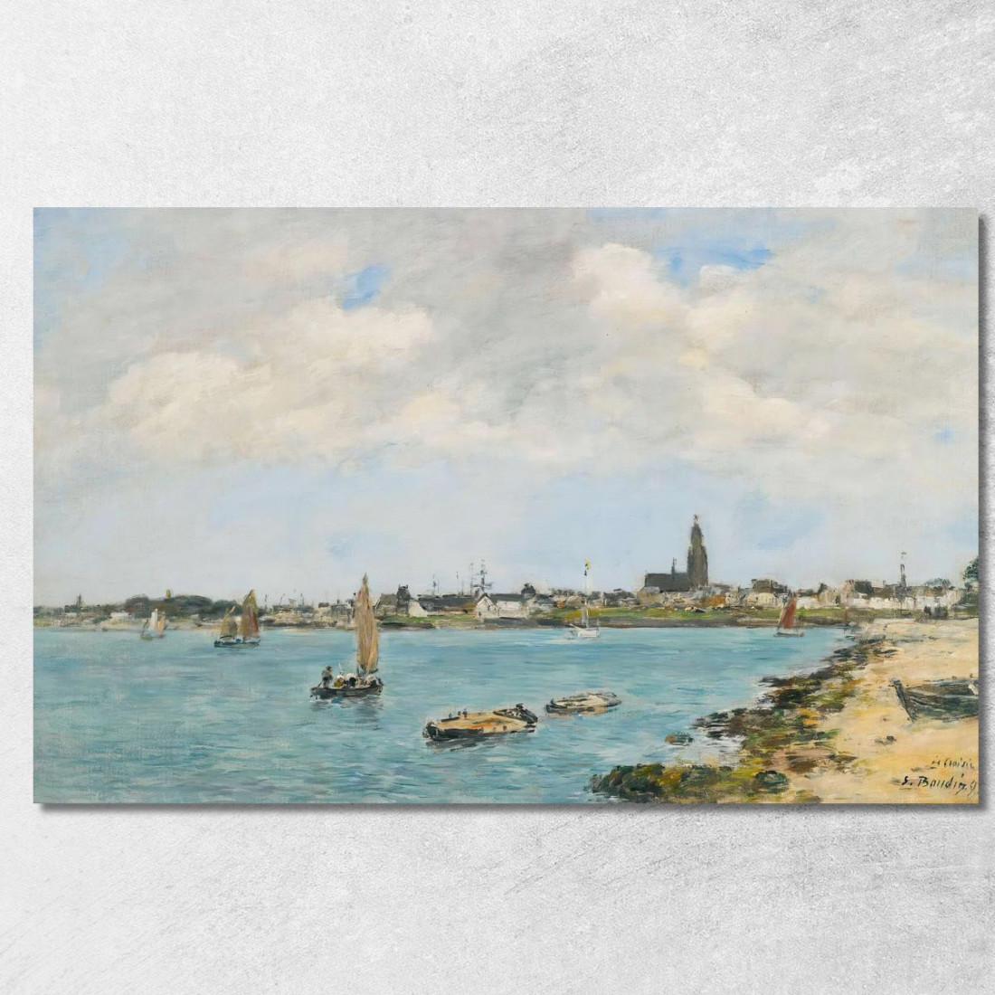 Le Croisic – Veduta Generale Presa Da Pempron Eugène Boudin ebd74 quadro stampato su tela Le Croisic – Veduta Generale Presa Da Pempron Eugène Boudin ebd74 quadro stampato su tela