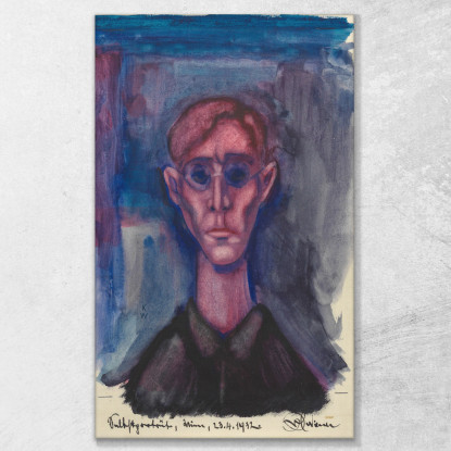 Autoritratto Della Depressione Karl Wiener kwn108 quadro stampato su tela